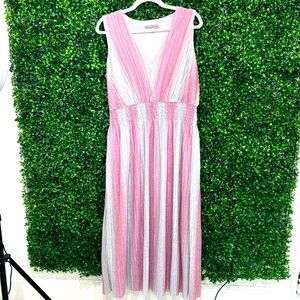 Danny & nicole Dress Pink and selver Sumer size 12